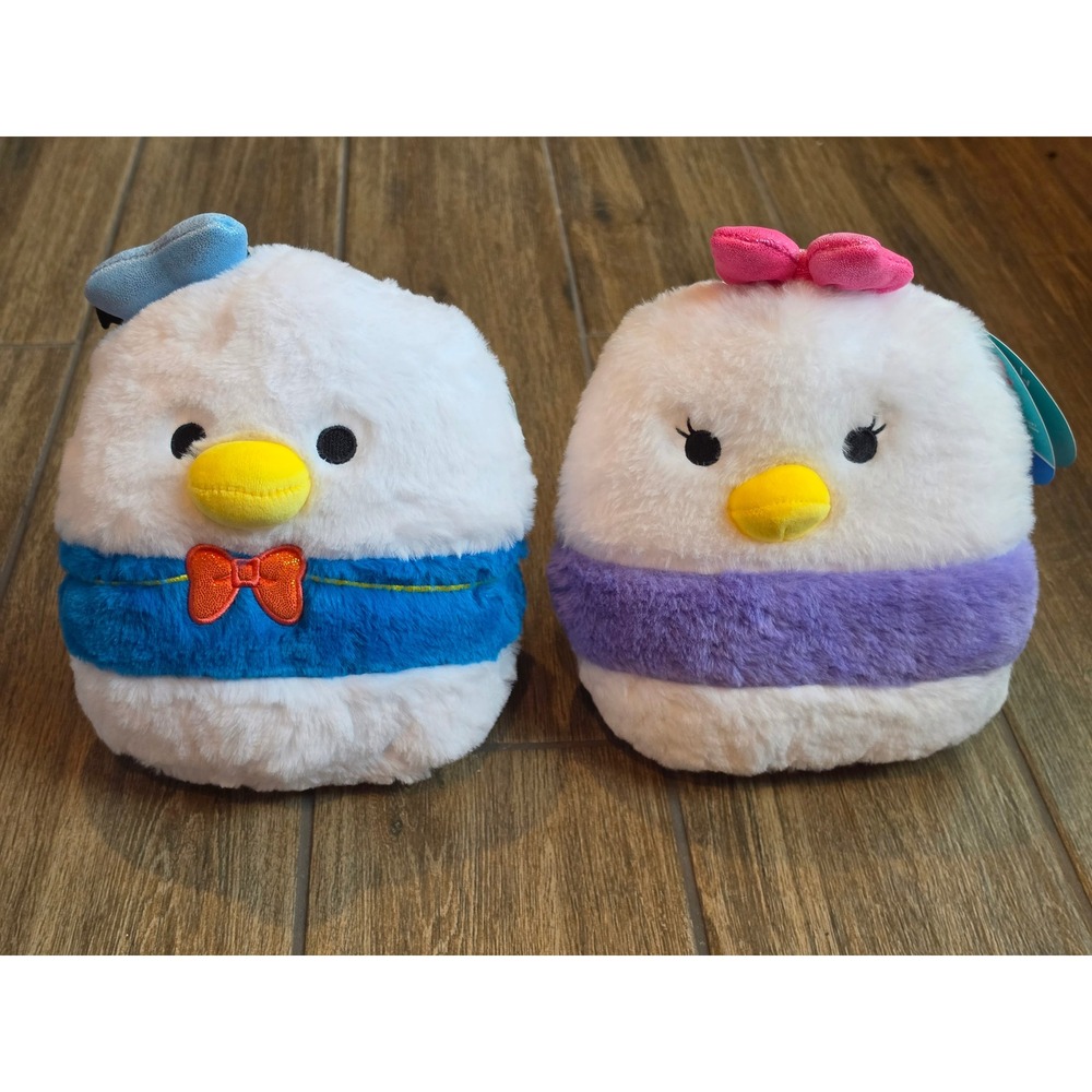Disney Squishmallows FuzzaMallows Donald Duck 90th Anniversary & Daisy Duck Set
